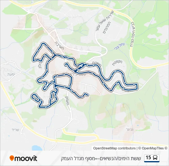 15 Bus Line Map