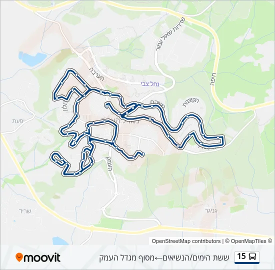 15 Bus Line Map
