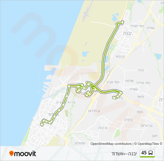 45 Bus Line Map