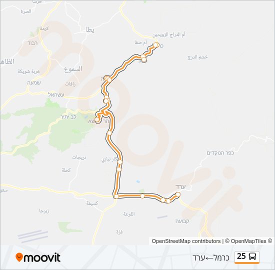 25 Bus Line Map