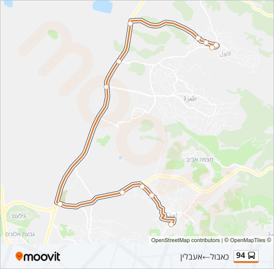 94 bus Line Map