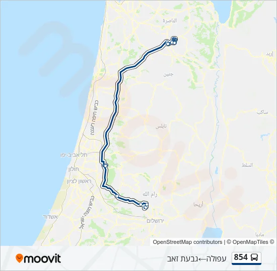 854 Bus Line Map