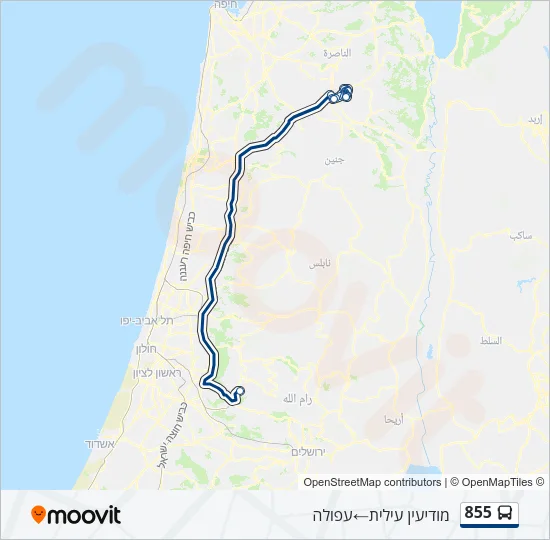 855 Bus Line Map