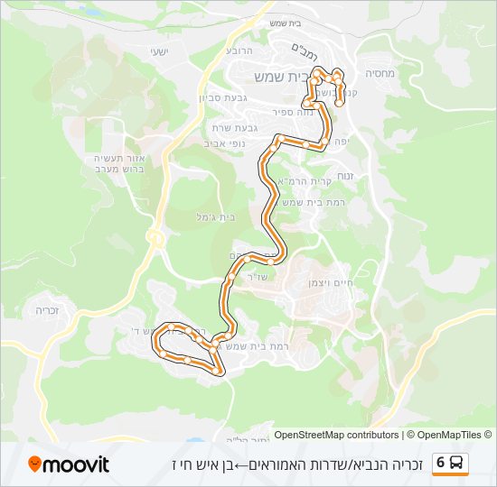 6 bus Line Map