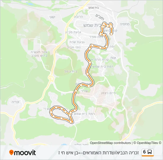 6 Bus Line Map