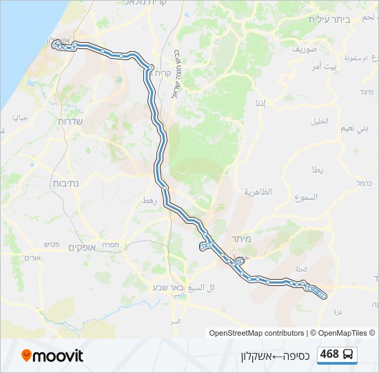 468 Bus Line Map