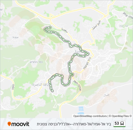 53 Bus Line Map