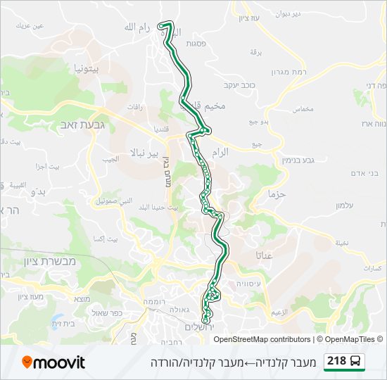 218 bus Line Map