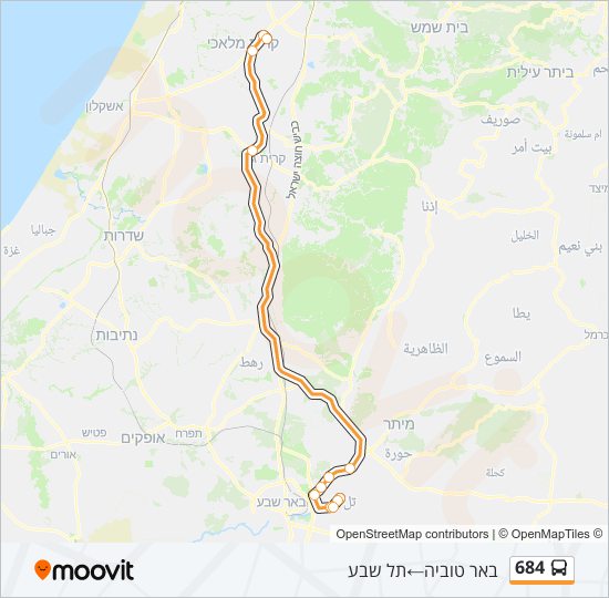 684 bus Line Map