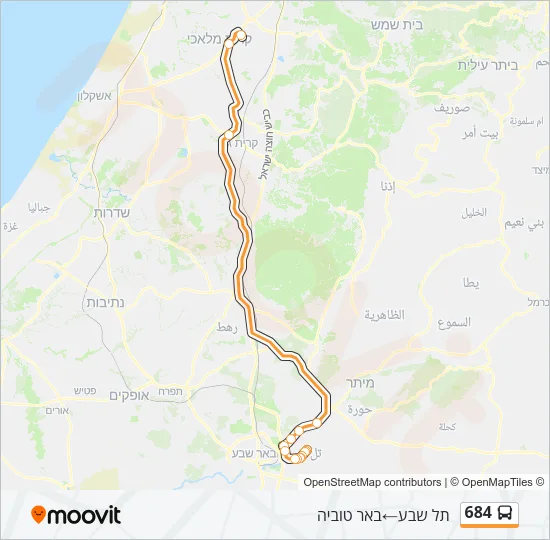 684 Bus Line Map