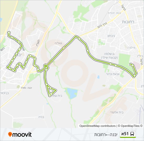 51א Bus Line Map