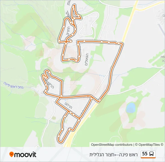 55 Bus Line Map