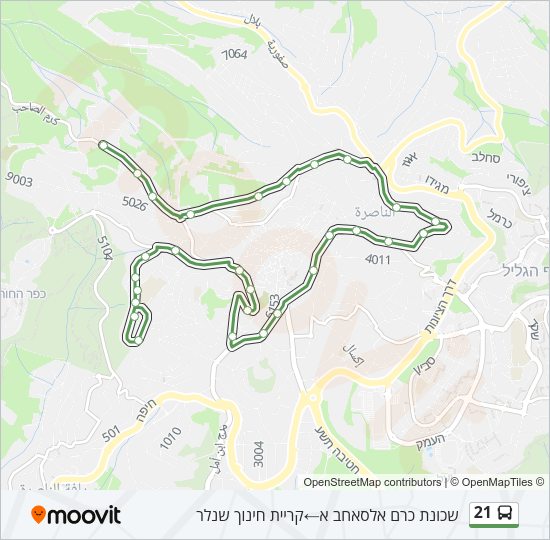 21 Bus Line Map