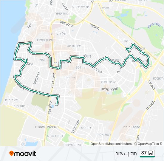 87 bus Line Map