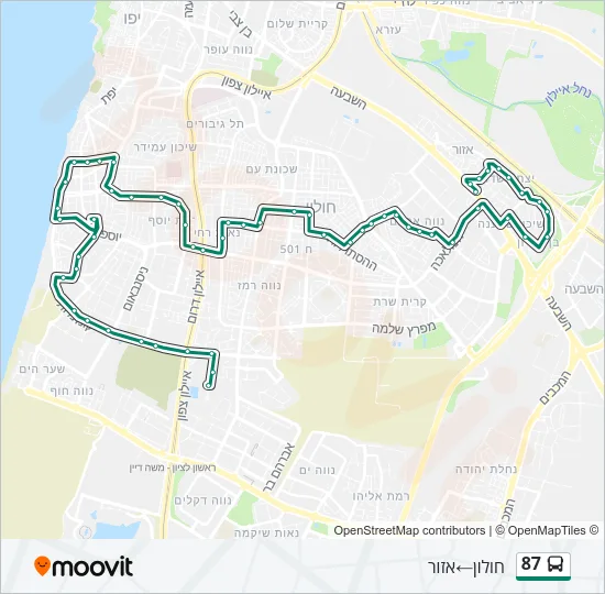 87 Bus Line Map