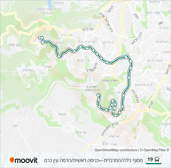 19 Bus Line Map
