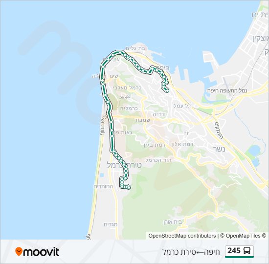 245 bus Line Map