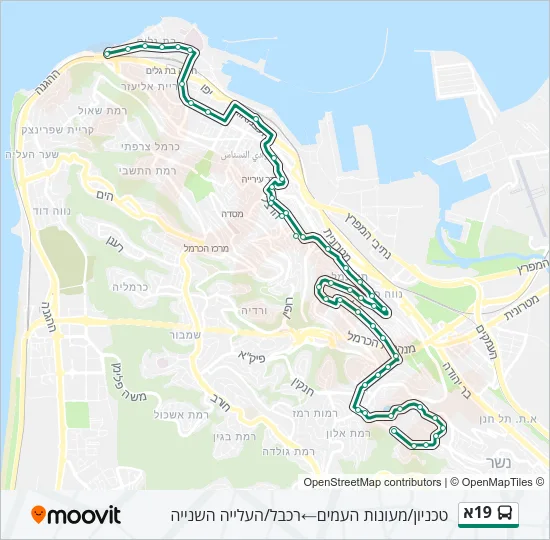 19א Bus Line Map