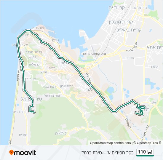 110 bus Line Map