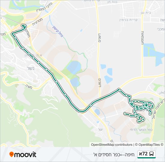 72א Bus Line Map