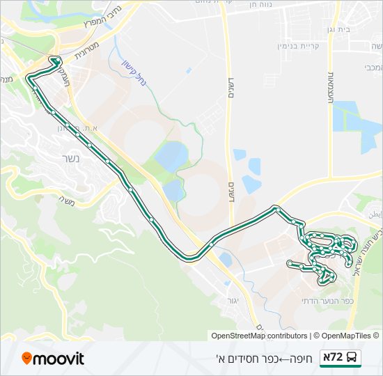 72א bus Line Map