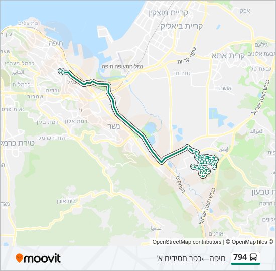 794 bus Line Map