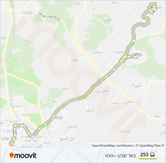 253 Bus Line Map