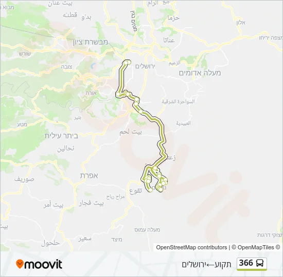 366 Bus Line Map