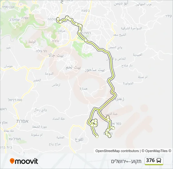 376 Bus Line Map