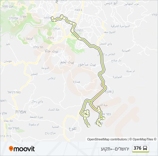 376 bus Line Map