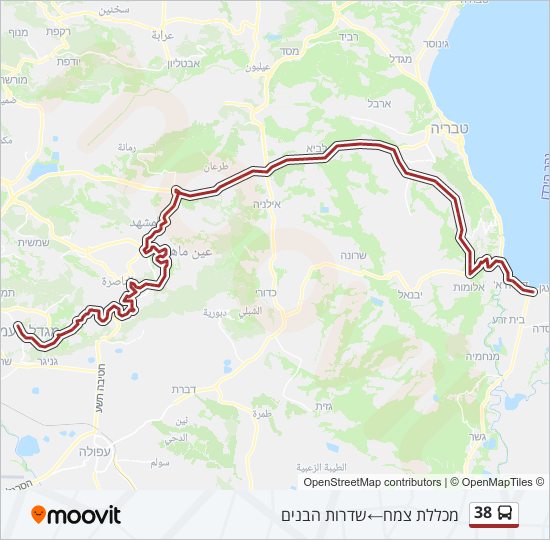 38 Bus Line Map