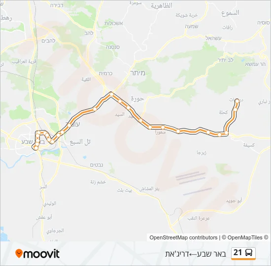 21 Bus Line Map