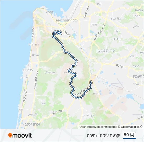 50 Bus Line Map