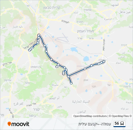 56 Bus Line Map