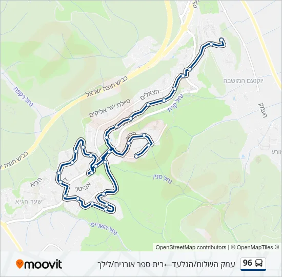 96 Bus Line Map
