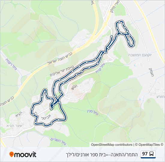 97 bus Line Map