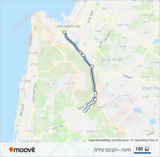 180 Bus Line Map
