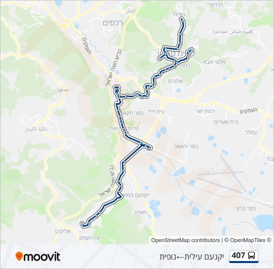 Автобус 407: карта маршрута