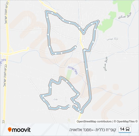 14 bus Line Map