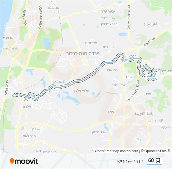 60 Bus Line Map