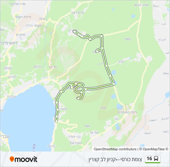16 Bus Line Map