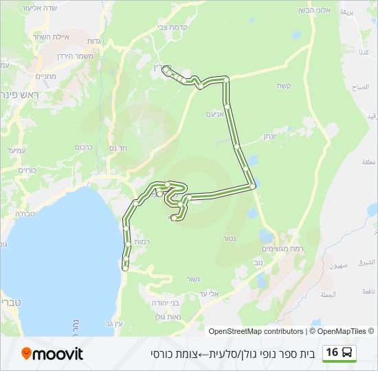 16 Bus Line Map