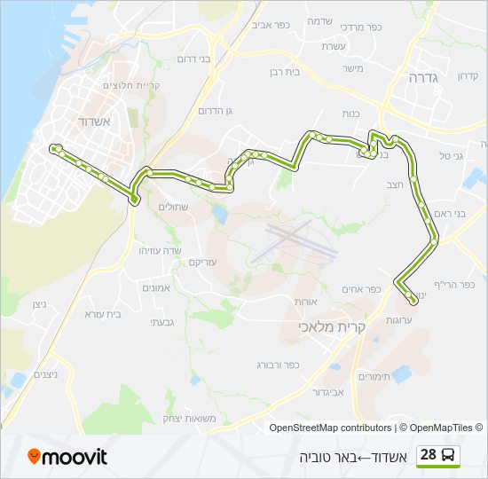 28 Bus Line Map