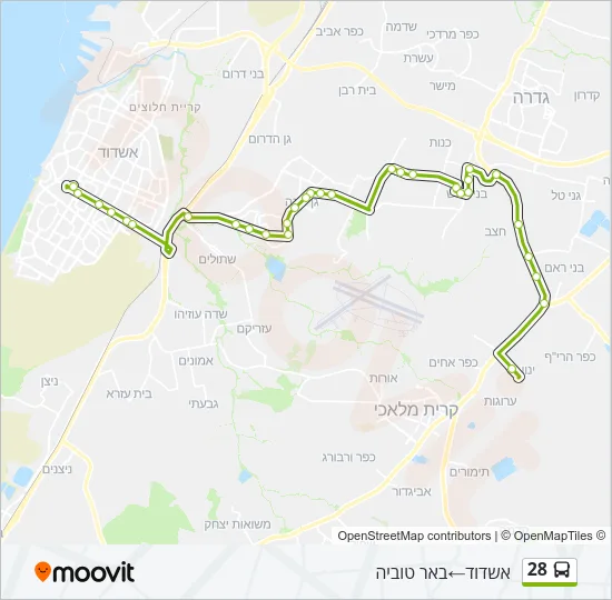 28 Bus Line Map