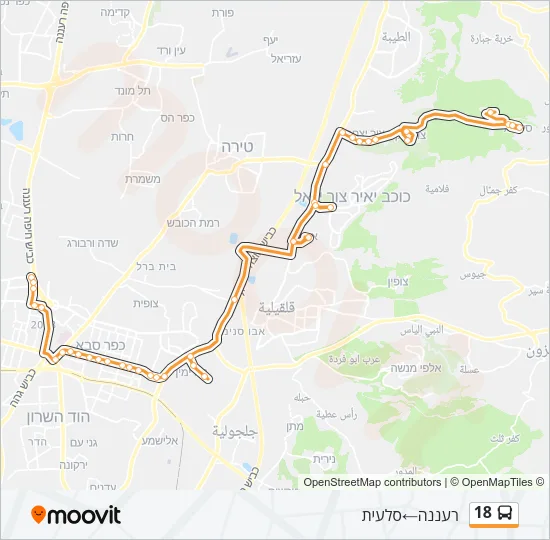 18 Bus Line Map