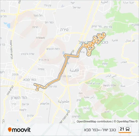 21 Bus Line Map