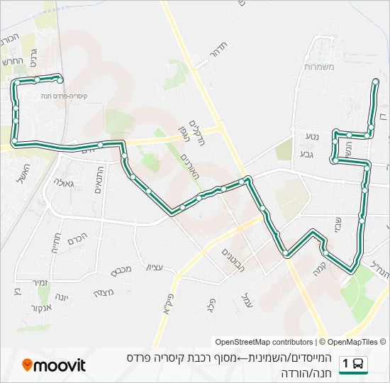 1 Bus Line Map