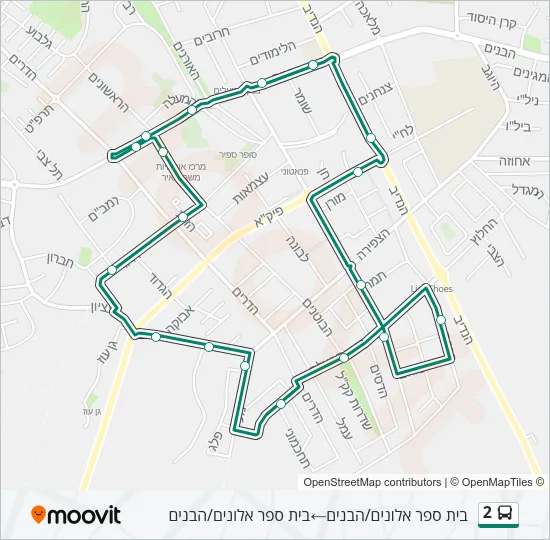 2 Bus Line Map