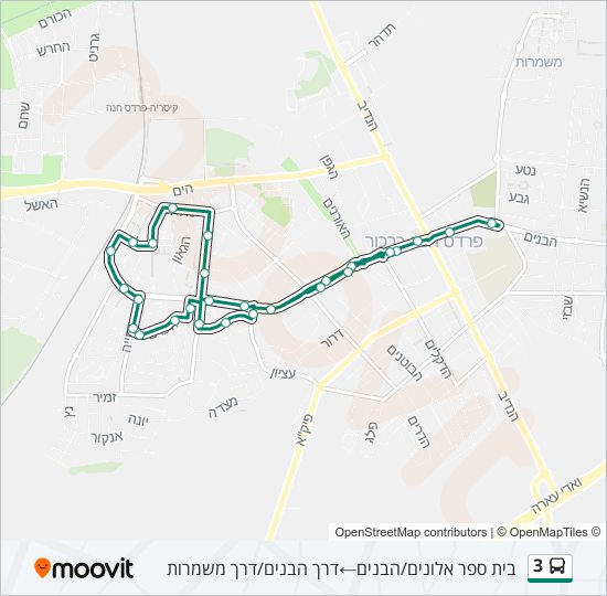 3 bus Line Map