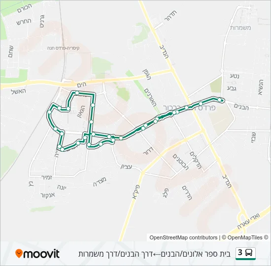 3 Bus Line Map